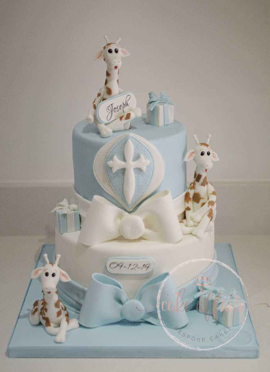 Giraffe Christening Cake